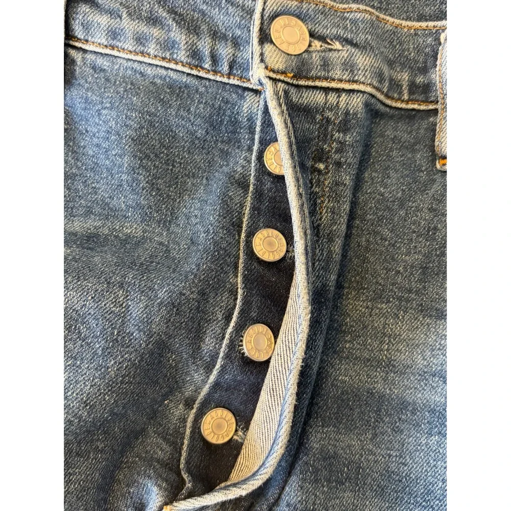 AGOLDE Nico High Rise Slim Fit Distressed Jeans Blue Size 31